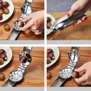 Ergonomic stainless steel chestnut opener kitchen cracker tool