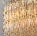 Modern chiara clear glass multi tier chandelier for dining room