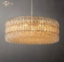 Modern chiara clear glass multi tier chandelier for dining room