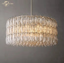 Modern chiara clear glass multi tier chandelier for dining room