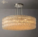 Modern chiara clear glass multi tier chandelier for dining room