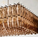 DecorBites™ Chiara Smoke Glass Linear Chandelier for Dining & Living Room