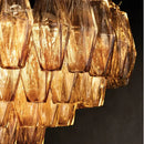 DecorBites™ Chiara Smoke Glass Tiered Chandelier - Modern Large Rectangular Hanging Lights