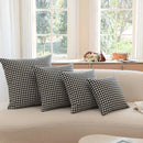DecorBites™ Chic Houndstooth Pillow Cover - Square Weave Cushion for Modern Home
