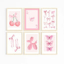 DecorBites™ Chic Pink Wall Art for Girls' Room