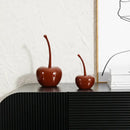 Chic red cherries resin ornaments dining room table decor