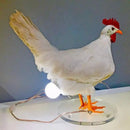 Ceramic white chicken night light ornament bedroom accent light