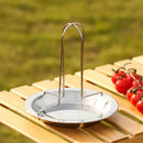 Stainless steel chicken roaster rack and bowl set kitchen bbq stand
