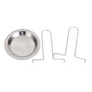 Stainless steel chicken roaster rack and bowl set kitchen bbq stand