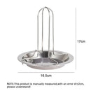 Stainless steel chicken roaster rack and bowl set kitchen bbq stand