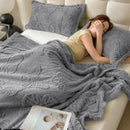 DecorBites™ Chiffon Butterfly Jacquard Throw Blanket, Soft & Cozy Shawl for Couch/Bed