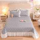 DecorBites™ Chiffon Quilted Bed Spread Set - Queen Size Cotton Bedspread Cover