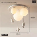 DecorBites™ Children Nordic Bear Astronaut LED Ceiling Chandelier - Kid's Theme Decor