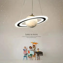 DecorBites™ Children's Planet Earth Pendant Lamp: Acrylic Space Star Theme LED Hanging Light