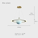DecorBites™ Children's Planet Earth Pendant Lamp: Acrylic Space Star Theme LED Hanging Light