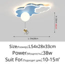Whimsical astronaut cloud ceiling chandelier light bedroom led decor