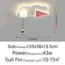 Whimsical astronaut cloud ceiling chandelier light bedroom led decor
