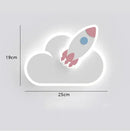 DecorBites™ Children's Room Crown Clouds Rocket Planet Night Light Bedside Lamp