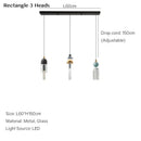 Modern geometric jellyfish glass pendant light for bedrooms