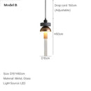 Modern geometric jellyfish glass pendant light for bedrooms