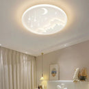 Starry chandelier ring lamp blue white & gold childrens room light