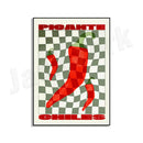 DecorBites™ Chili Pepper Art Trio: Green, Yellow, Red Kitchen Decor