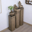Antique beige carved resin stake display column garden and living room