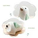 Modern white speckled ceramic bird figurines living room decor