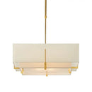 Modern minimalist cream fabric pendant lamp living room lighting