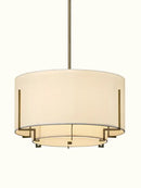 Modern minimalist cream fabric pendant lamp living room lighting