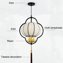 DecorBites™ Chinese Cloth Chandelier: Elegant Tea House & Bedroom Lantern for Dining Room