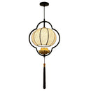 DecorBites™ Chinese Cloth Chandelier: Elegant Tea House & Bedroom Lantern for Dining Room