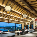 DecorBites™ Chinese Cloth Chandelier: Elegant Tea House & Bedroom Lantern for Dining Room