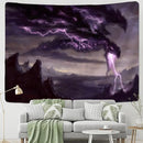 Golden dragon castle totem tapestry bedroom wall hanging decor