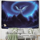 Golden dragon castle totem tapestry bedroom wall hanging decor