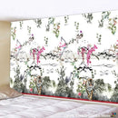 Golden dragon castle totem tapestry bedroom wall hanging decor