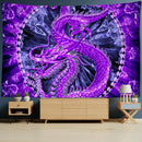 Golden dragon castle totem tapestry bedroom wall hanging decor