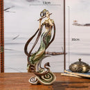 Chinese goddess fairy ceramic figurine set living room home decor