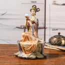 Chinese goddess fairy ceramic figurine set living room home decor