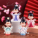 DecorBites™ Chinese Hanfu Court Princess Resin Statue Ornament for Bookshelf Decor