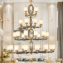 DecorBites™ Chinese Jade Chandelier | Modern Duplex Villa Lighting