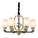 DecorBites™ Chinese Jade Chandelier | Modern Duplex Villa Lighting