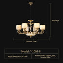 Modern gold decorbites jade chandelier living room glass cluster light
