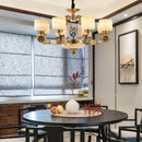 Modern gold decorbites jade chandelier living room glass cluster light