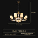 Modern gold decorbites jade chandelier living room glass cluster light