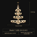 Modern gold decorbites jade chandelier living room glass cluster light