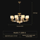 Modern gold decorbites jade chandelier living room glass cluster light