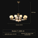 Modern gold decorbites jade chandelier living room glass cluster light