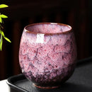 Handcrafted crackle glaze ceramic coffee cup set dining room pottery