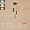 Chinese modern art bamboo pendant light dining room golden leaf leaf